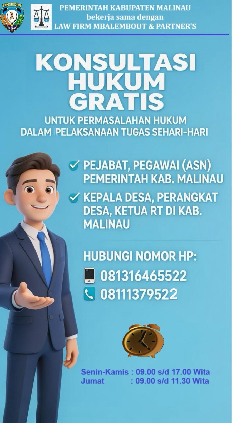Konsultasi Bantuan Hukum Pemerintah Daerah Malinau